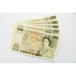 5 x G M Gill 1988-1991 fifty pound notes