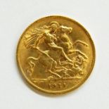 1911 gold half sovereign