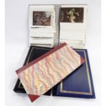 Four photograph albums bearing early to mid 20th century postcards, including birthday,