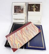 Four photograph albums bearing early to mid 20th century postcards, including birthday,