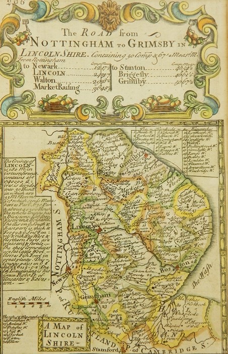 Map "Theatrum Belli Rhenani ... Joan Baptista Homan" with date 1702 Strip map "The Road from