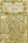 Map "Theatrum Belli Rhenani ... Joan Baptista Homan" with date 1702 Strip map "The Road from