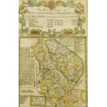 Map "Theatrum Belli Rhenani ... Joan Baptista Homan" with date 1702 Strip map "The Road from