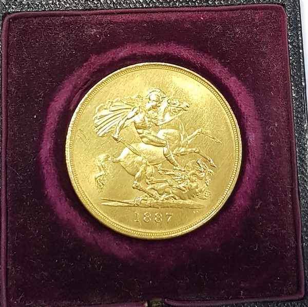 Victorian Jubilee £5 gold coin 1887Please see additional images