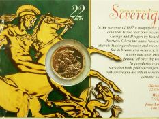 2001 gold sovereign in original display packet