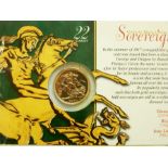 2001 gold sovereign in original display packet