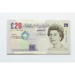 10 x M Lowther 1999-2003 twenty pound notes
