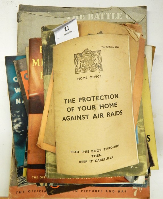 Various pamphlets relating to World War II, including From the Home Office, the Protection of your