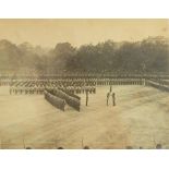 19th century and later album of photographs to include 1887 Jubilee Review Aldershot, Trooping the