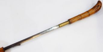 19th century bamboo sword stick