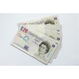 10 x M Lowther 1999-2003 twenty pound notes