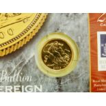 2000 gold sovereign in original display packet