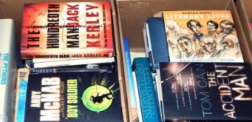 Large quantity of modern hardback books, many signed, authors include Andy McNab, Eoin Colfer,