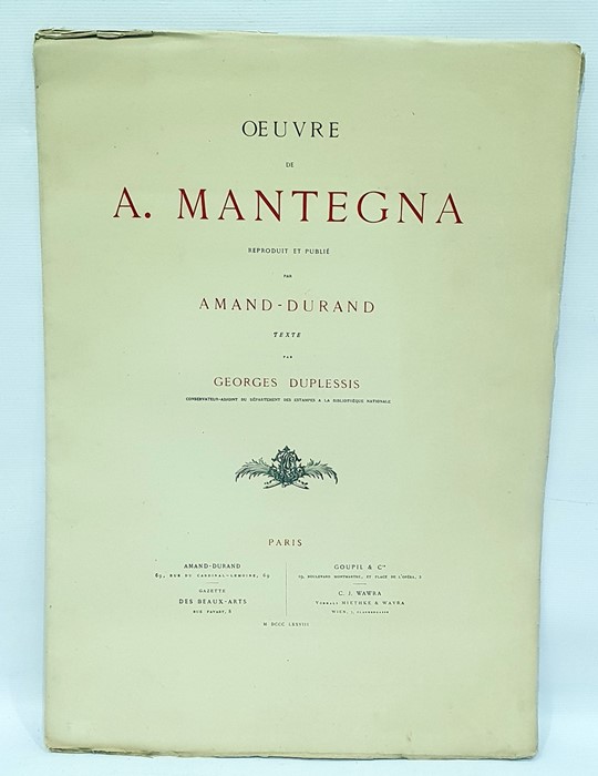 After Mantegna Prints "Oeuvre de A Mantegna by Amand-Durand and Georges Duplessis, Paris" 1878, 26