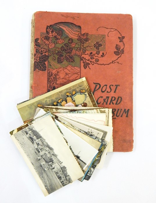 Quantity of greeting cards including French Christmas cards, postcards and a postcard album