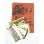 Quantity of greeting cards including French Christmas cards, postcards and a postcard album