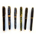 Six assorted pens and fountains pens by Conway Stewart, to include 'Conway Stewart 60', 'Conway