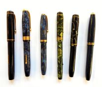 Six assorted pens and fountains pens by Conway Stewart, to include 'Conway Stewart 60', 'Conway