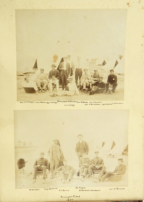 19th century and later album of photographs to include 1887 Jubilee Review Aldershot, Trooping the - Image 4 of 4