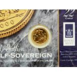 2000 gold half sovereign in presentation packet