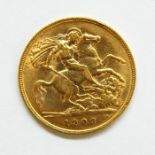 1909 gold half sovereign