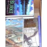 Large quantity of modern hardback books including Jack Higgins, James Fleming, Michael Heseltine,