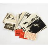 Quantity postcards, three early GB stamp booklets 1935 and 1937 and small quantity photographs