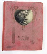 Art Nouveau postcard album, mainly WWI French cards