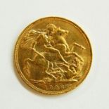 1908 EF gold sovereign