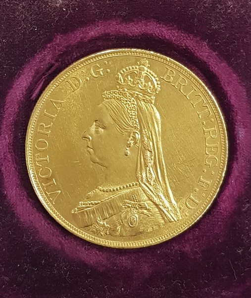 Victorian Jubilee £5 gold coin 1887Please see additional images - Image 2 of 6