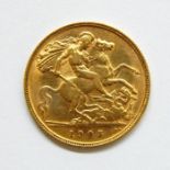 1905 gold half sovereign