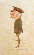 C Harris  Set of eight watercolour drawings Studies of military officers to include 'General Sir H H