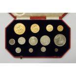 Edward VII 1902 coronation 13 coin proof specimen set comprising four gold coins ranging from five