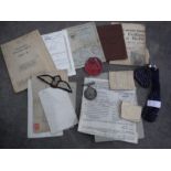 Military paraphernalia relating to Private George Clark of the Leinster regiment, to include 1914-