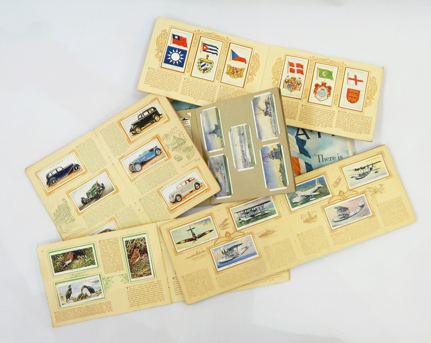 Large quantity of cigarette cards in albums, 14th Olympics London 1948 scrap album and sundry