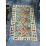 Vegetable dye chobi kelim rug, 128cm x 80cm