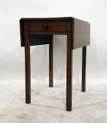 19th century mahogany single drawer drop-leaf table