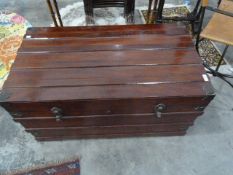 20th century camphorwood lined trunk, 95cm  please see images