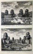 Two engravings of Wallestein, plate no.69 and 70, signed indistinctly 'Van Der Laan(?)' and dated 17