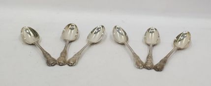 Set of six Kings pattern tablespoons, London 1834, 19 troy oz