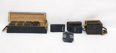 Quantity of cameras including folding camera, View Master and quantity of glass slides of