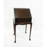 Reproduction lady’s bureau with fall front, on cabriole supports