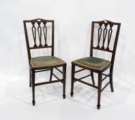 Pair of mahogany framed dining chairs (2)