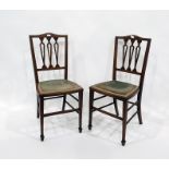 Pair of mahogany framed dining chairs (2)