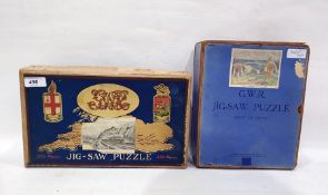 GWR plywood jigsaw 'Vikings Landing at St Ives' and GWR jigsaw 'The Torbay Express (2)