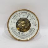 Aneroid barometer with ceramic dial, inscribed for Moody Bell & Son of Cheltenham, in copper case