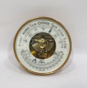 Aneroid barometer with ceramic dial, inscribed for Moody Bell & Son of Cheltenham, in copper case