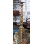 Carved jardinière stand with foliate decoration, on scroll supports