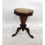 Octagonal topped inlaid chessboard table