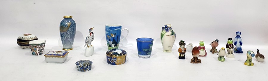 Collection of assorted ceramics including Beswick bird models, a Goebel trinket box, a vase